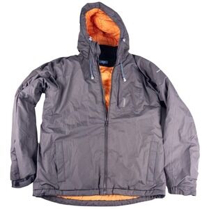 Howies Waterproof Jacket Womens L Brown Quilted Lining Hooded Gorpcore Coat